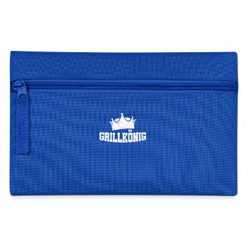 Grillkönig, grillen, Griller, Geschenk - Federtasche - Royalblau - Vorne