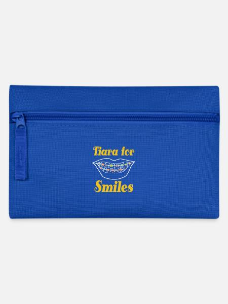 Zahnspange stolz Zähne Zahn Braces jugend Zahnarzt - Federtasche - Royalblau