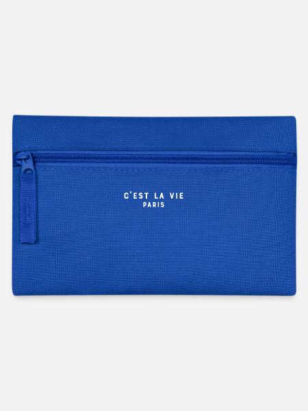 Es ist Leben C Est La Vie Paris Französisch Wort Sprüche - Federtasche - Royalblau