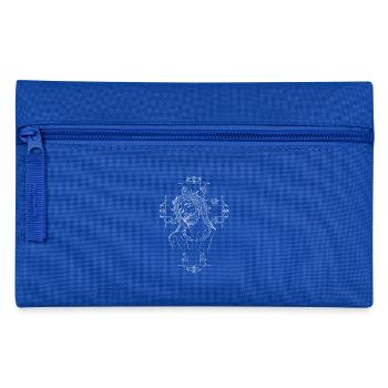 jésus croix catholique christ église prier bible - Trousse - bleu royal - Devant