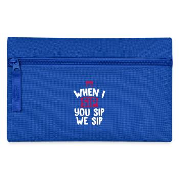 drinking - Pencil Case - royal blue - Front