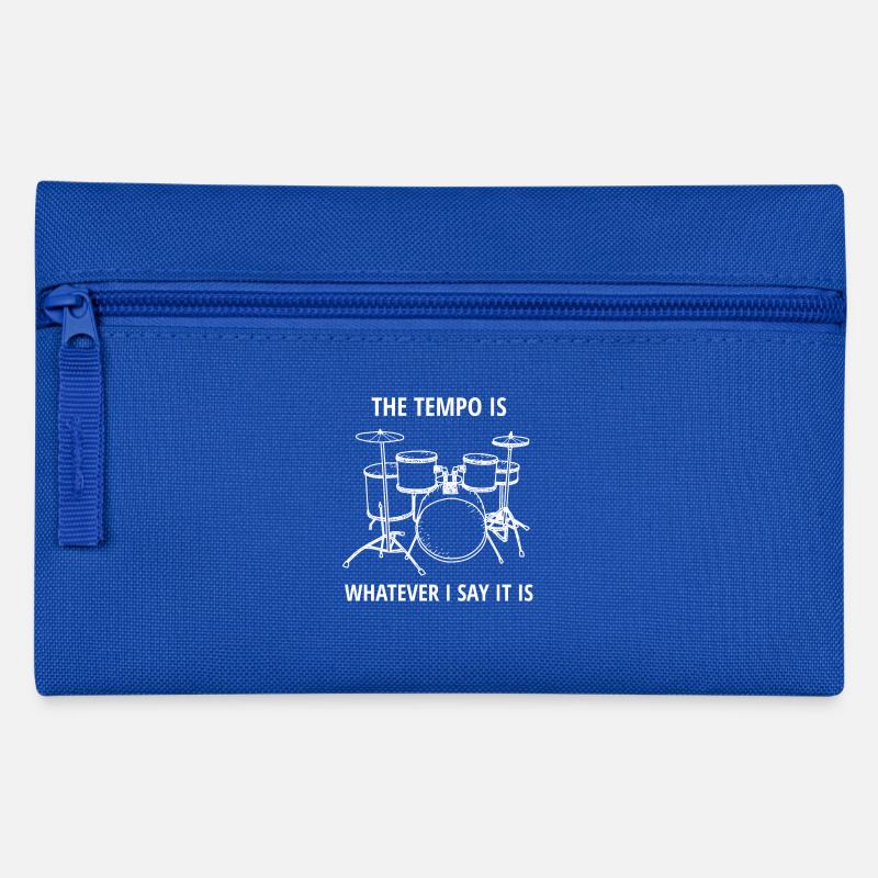 Drummer - Schlagzeug - Schlagzeuger - Tempo - Federtasche - Royalblau
