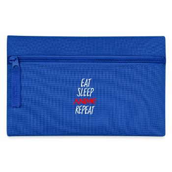 EAT SLEEP ANIME REPEAT - Federtasche - Royalblau - Vorne