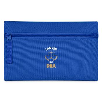 Lawyer Attorney Court Law Justice DNA Gift - Pencil Case - royal blue - Front
