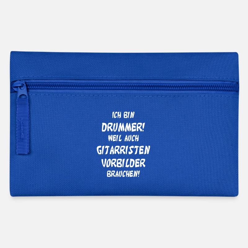 Je suis batteur parce que je suis aussi guitariste - Trousse - bleu royal