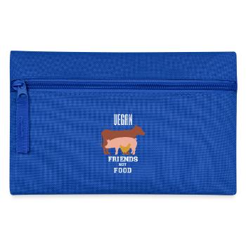 Vegan - vegan - friends - no food - gift - Pencil Case - royal blue - Front