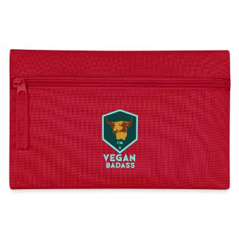 Ich bin ein knallharter Veganer - Federtasche - Rot - Vorne