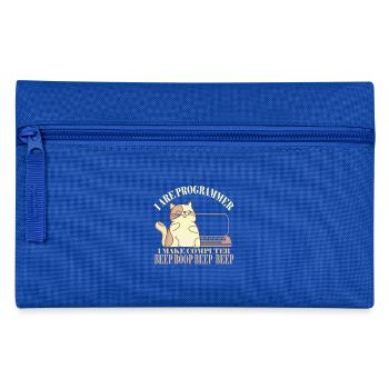 I Are Programmer Shirt Funny Computer Shirt - Federtasche - Royalblau - Vorne