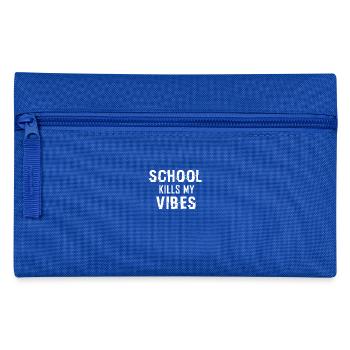School Kills my Vibes - Pencil Case - royal blue - Front