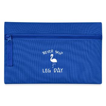 Never skip leg day Shirt - Federtasche - Royalblau - Vorne