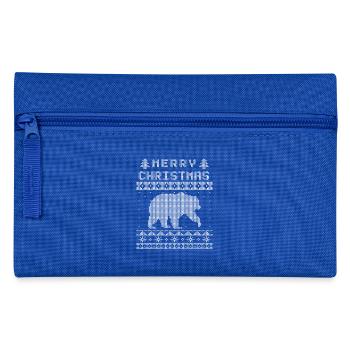 Ugly Christmas Bear Edition - Federtasche - Royalblau - Vorne
