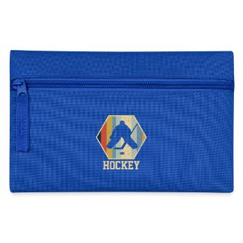 Hockey Torwart - Eishockey Vintage Retro Geschenk - Federtasche - Royalblau - Vorne