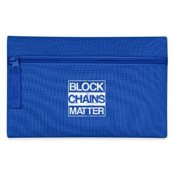 Blockchains Matter Cryptocurrency - Pencil Case - royal blue - Front