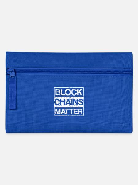 Blockchains Matter Cryptocurrency - Federtasche - Royalblau