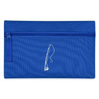 Angeln - Fischen - Angler - Fischer - Angel - Federtasche - Royalblau - Vorne