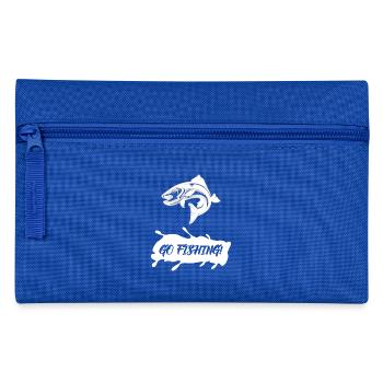 Angeln - Fischen - Angler - Fischer - Fischerei - Federtasche - Royalblau - Vorne