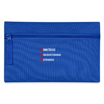 CDU Politik Bundestag Spruch - Federtasche - Royalblau - Vorne