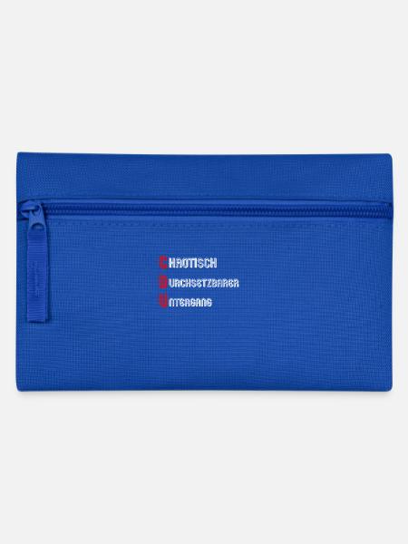 CDU Politik Bundestag Spruch - Federtasche - Royalblau