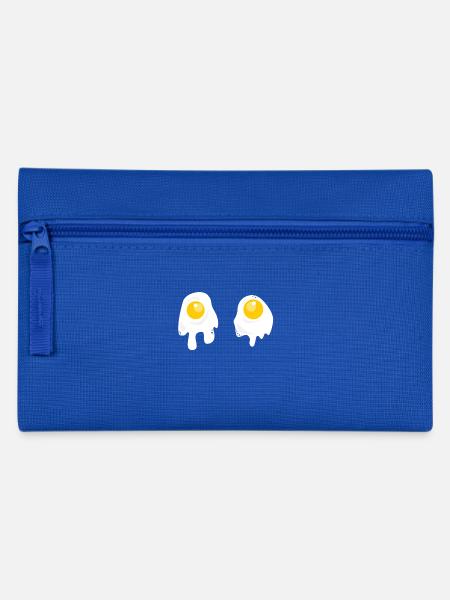 Fried Eggs - Breakfast - Pencil Case - royal blue