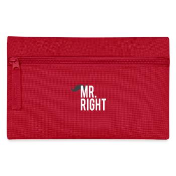 Mr. Right and Mrs. Always Right Couple Design - Pencil Case - red - Front