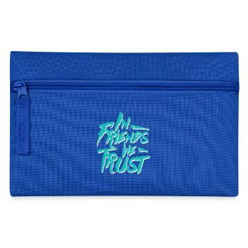 In Friends We Trust, typography - Pencil Case - royal blue - Front