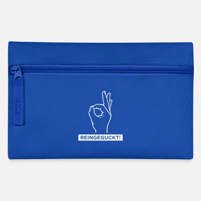 Reingeguckt - Federtasche - Royalblau