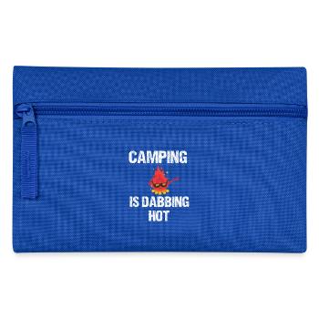 Camping fire dabbing campfire gift - Pencil Case - royal blue - Front