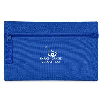 Schlangen - Schlange - Schlangenhalter - Lustig - Federtasche - Royalblau - Vorne