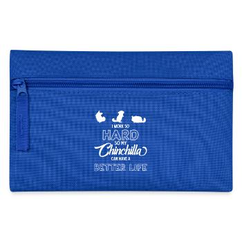 Chinchilla - Chinchillas - Chinchillahalter - Federtasche - Royalblau - Vorne