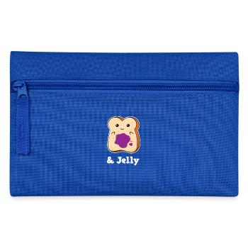 Erdnussbutter und Marmelade Geschenk - Federtasche - Royalblau - Vorne