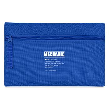 Mechanic Definition - Someone who solves a problem - Pencil Case - royal blue - Front