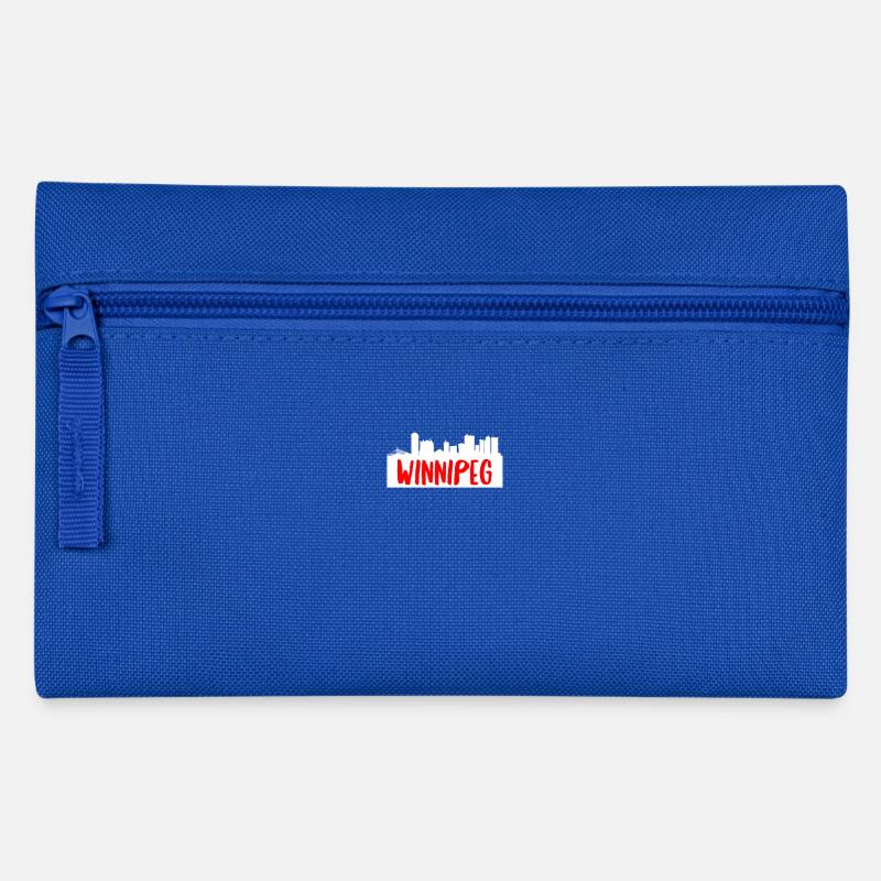 Winnipeg Skyline Manitoba Kanadische Provinz Kanada - Federtasche - Royalblau