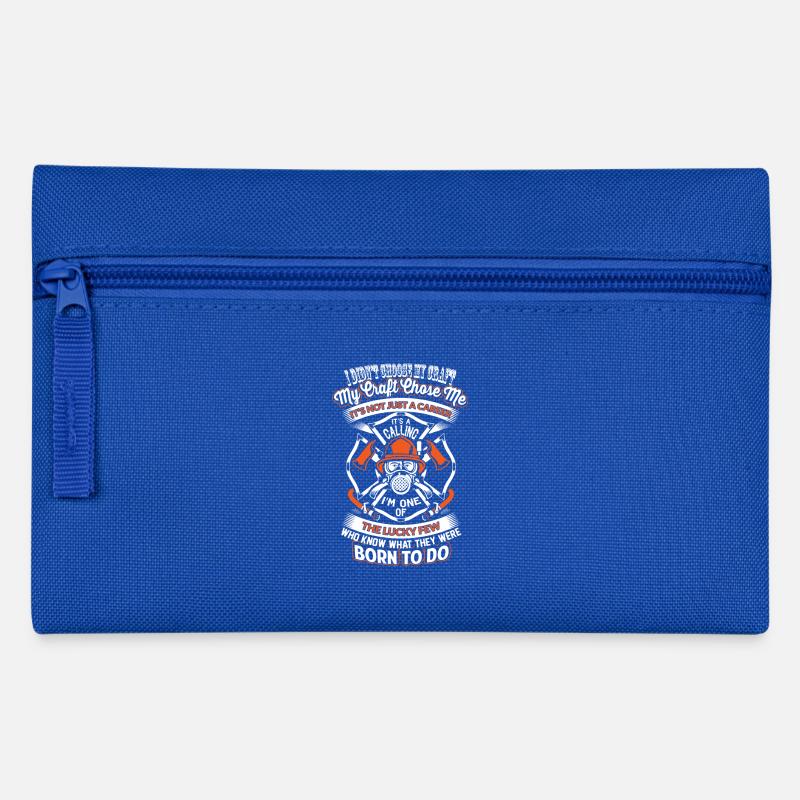 Né pour pompier pompier pompier - Trousse - bleu royal
