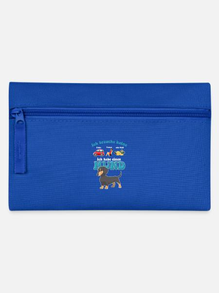 Hund Frauen Autos Geld Liebe Hunde Geschenk - Federtasche - Royalblau