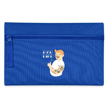 Tattoo Motiv - Dad Life - Tätowiert Kunst Tinte - Federtasche - Royalblau - Vorne