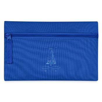 Blueprint sailing sailboat sailing ship gift - Pencil Case - royal blue - Front