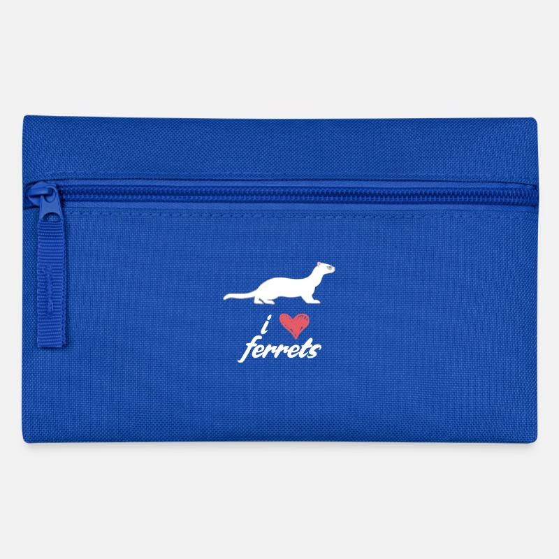 Frettchenfreund - Frettchen - Ich liebe Frettchen - Federtasche - Royalblau