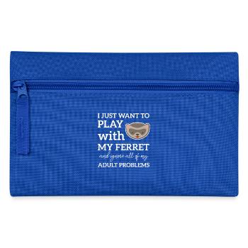 Frettchenfreund - Frettchen - Lustig - Geschenk - Federtasche - Royalblau - Vorne