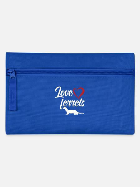 Ferret Friend - Ferret - J'adore les furets - Trousse - bleu royal