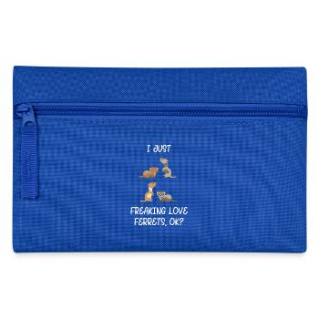 Frettchenfreund - Frettchen - Lustig - Geschenk - Federtasche - Royalblau - Vorne