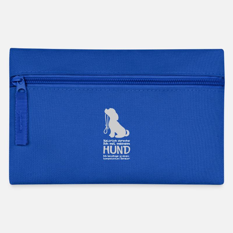 Hund - Federtasche - Royalblau