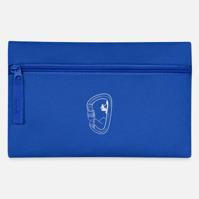 Klettern - Karabiner Kletterer Bouldern Geschenk - Federtasche - Royalblau
