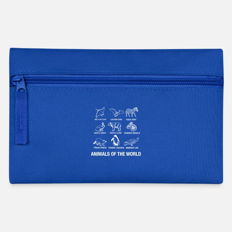 Tiere - Federtasche - Royalblau