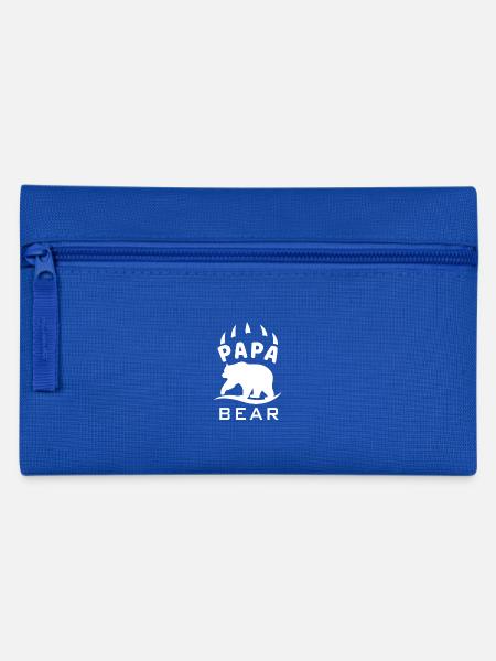 Papa Bär Bear Papi Vater Dad Daddy Shirt - Federtasche - Royalblau