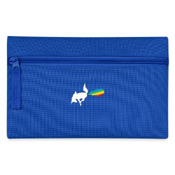 Ich furze Regenbögen - Einhorn - Federtasche - Royalblau - Vorne