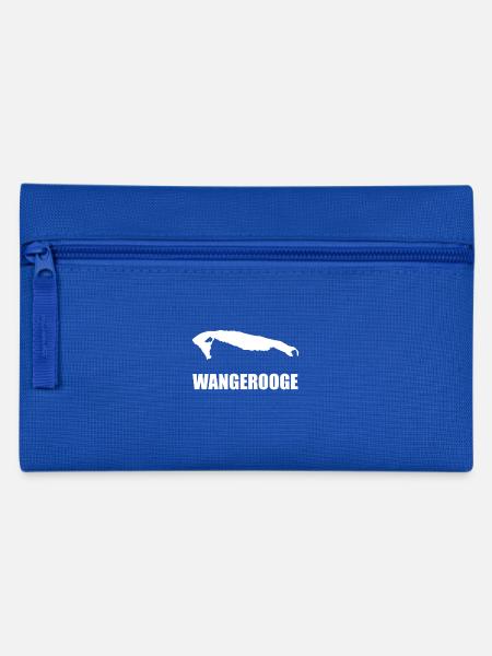Wangerooge Karte schönes cooles Geschenk - Federtasche - Royalblau