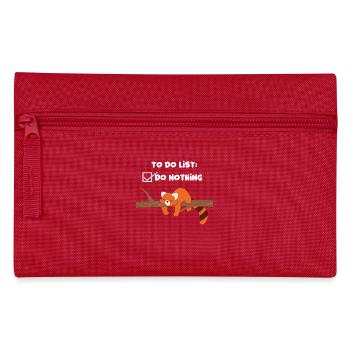 Red Panda - Cat Bear - Lazy - Nonsense - Pencil Case - red - Front
