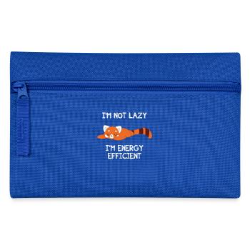 Red Panda - Cat Bear - Lazy - Energy Saving - Pencil Case - royal blue - Front