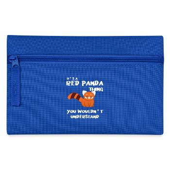Red Panda - Cat Bear - Panda lover - Panda - Pencil Case - royal blue - Front