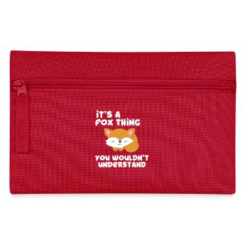 Fuchs - Füchsin - Fuchsliebhaber - Geschenk - Federtasche - Rot - Vorne